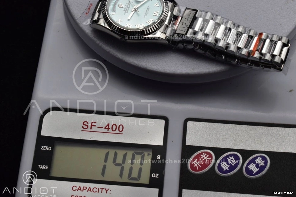 vr3255 Light V5 Best Weight) Steel on Bracelet Dial QF 689 36 DayDate 904L Blue SS President Edition EyeCatching (Gain Roman 0411